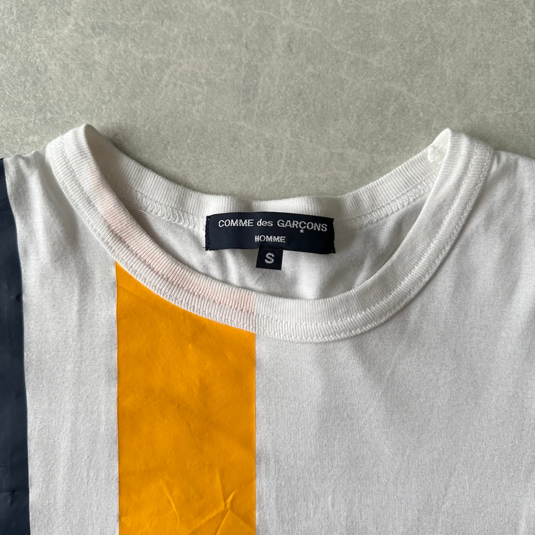 【COMME des GARCONS HOMME】マルチストライプ柄半袖Tシャツ ストライプ S 古着 メンズ