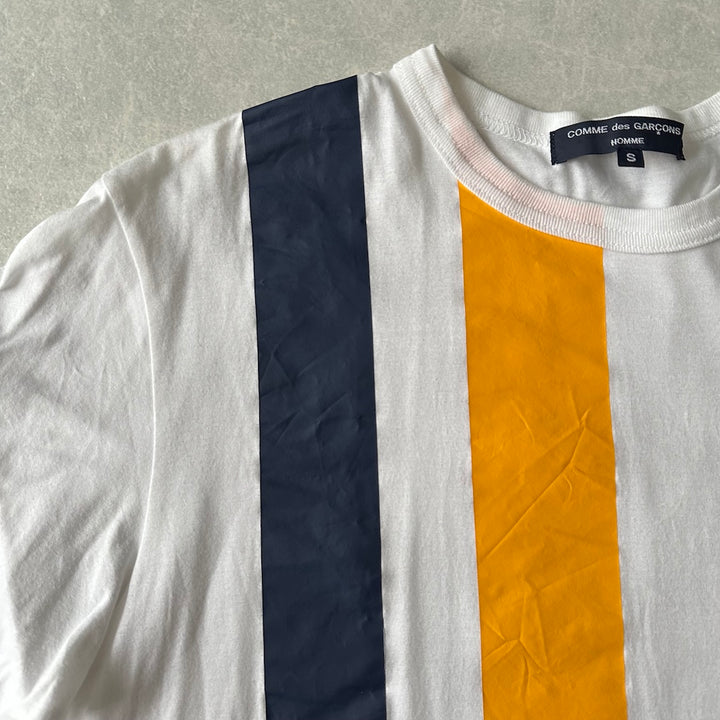 【COMME des GARCONS HOMME】マルチストライプ柄半袖Tシャツ ストライプ S 古着 メンズ