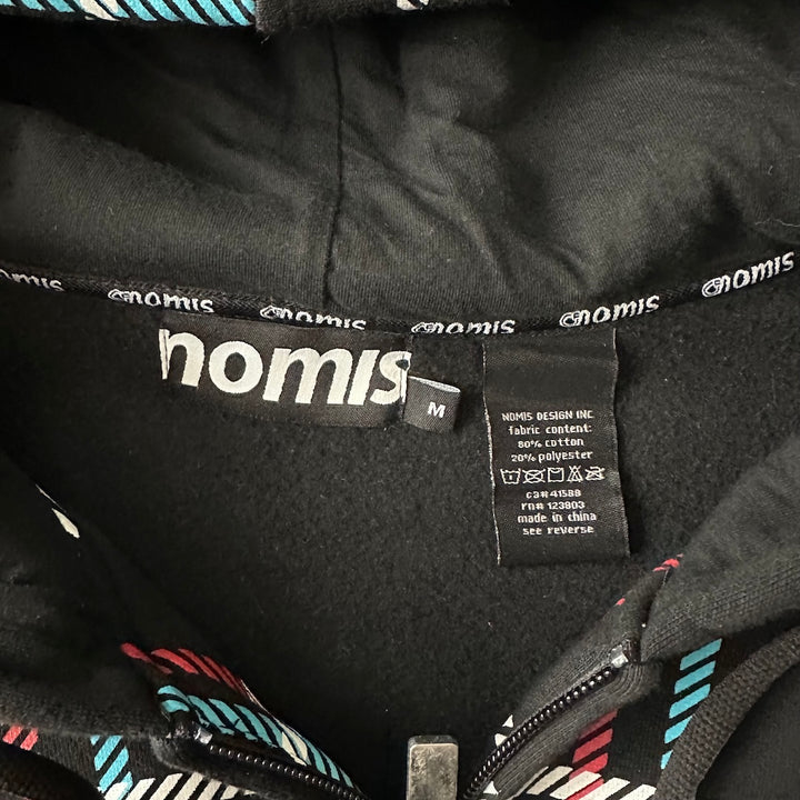 チェック柄スウェットジップアップパーカー チェック柄 M 古着 メンズ