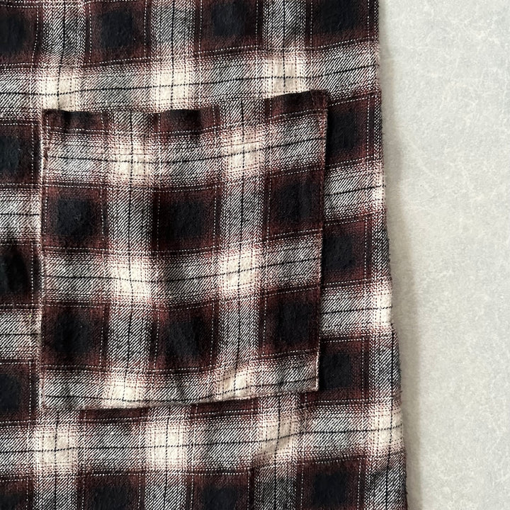 【URBAN RESEARCH】チェック柄ミドル丈チェスターコート チェック柄 38 古着 メンズ