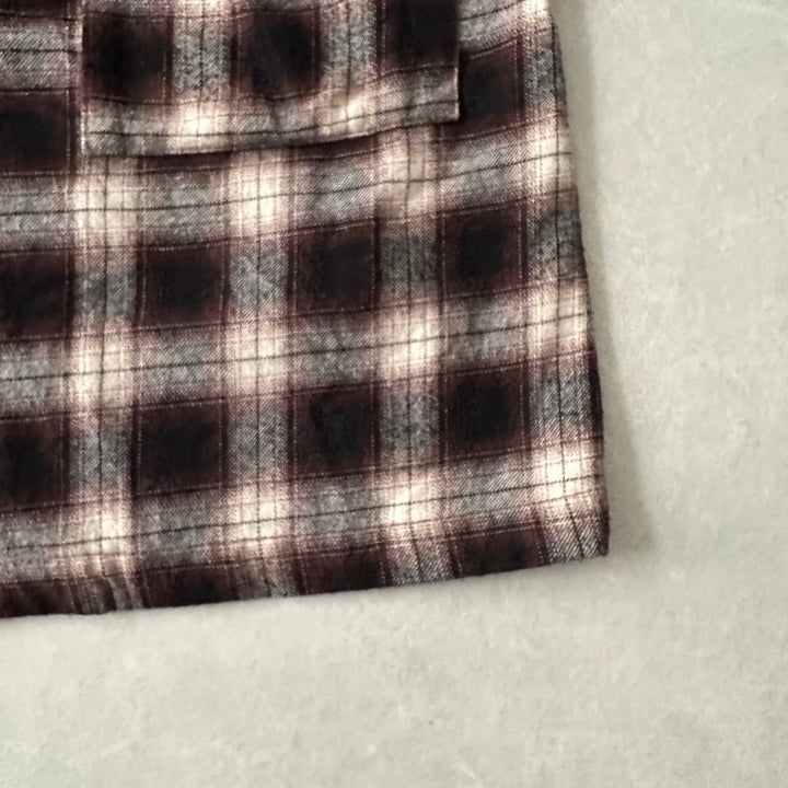 【URBAN RESEARCH】チェック柄ミドル丈チェスターコート チェック柄 38 古着 メンズ