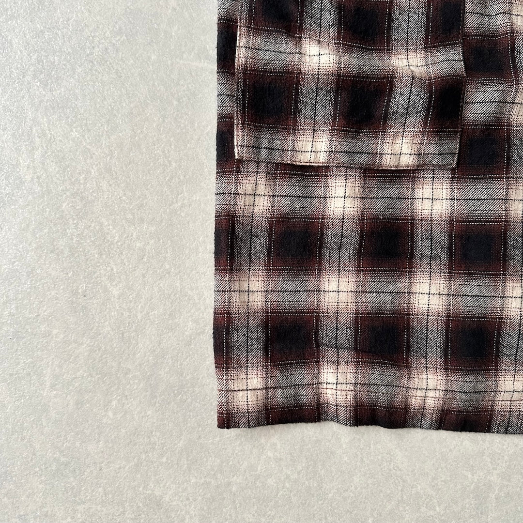 【URBAN RESEARCH】チェック柄ミドル丈チェスターコート チェック柄 38 古着 メンズ