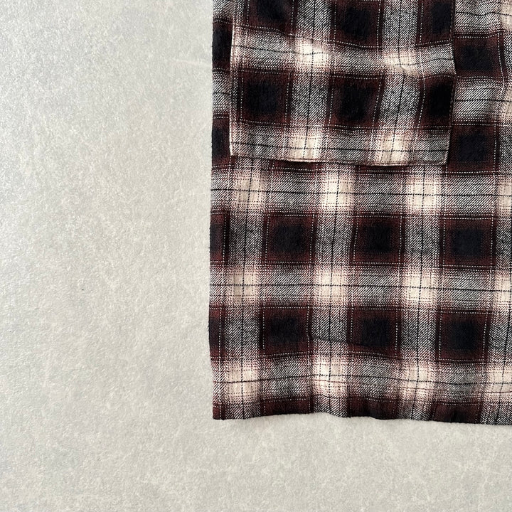 【URBAN RESEARCH】チェック柄ミドル丈チェスターコート チェック柄 38 古着 メンズ