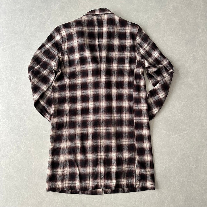 【URBAN RESEARCH】チェック柄ミドル丈チェスターコート チェック柄 38 古着 メンズ