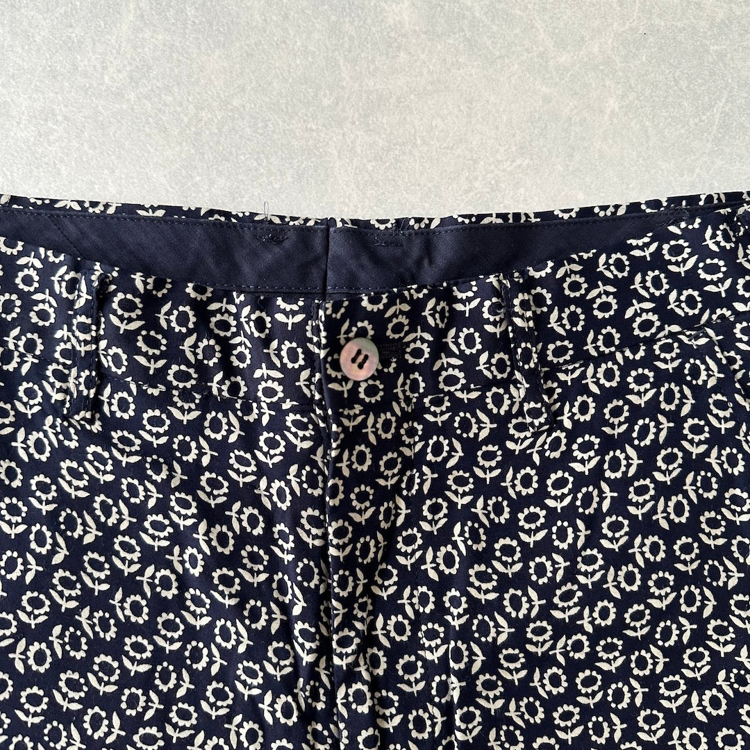 【COMME des GARÇONS HOMME】花柄プリントショートパンツ 総柄 XS 古着 メンズ