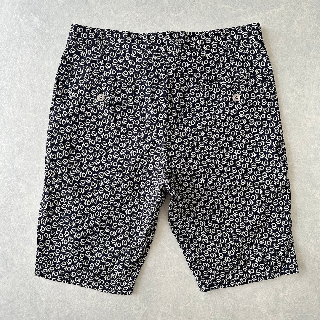 【COMME des GARÇONS HOMME】花柄プリントショートパンツ 総柄 XS 古着 メンズ