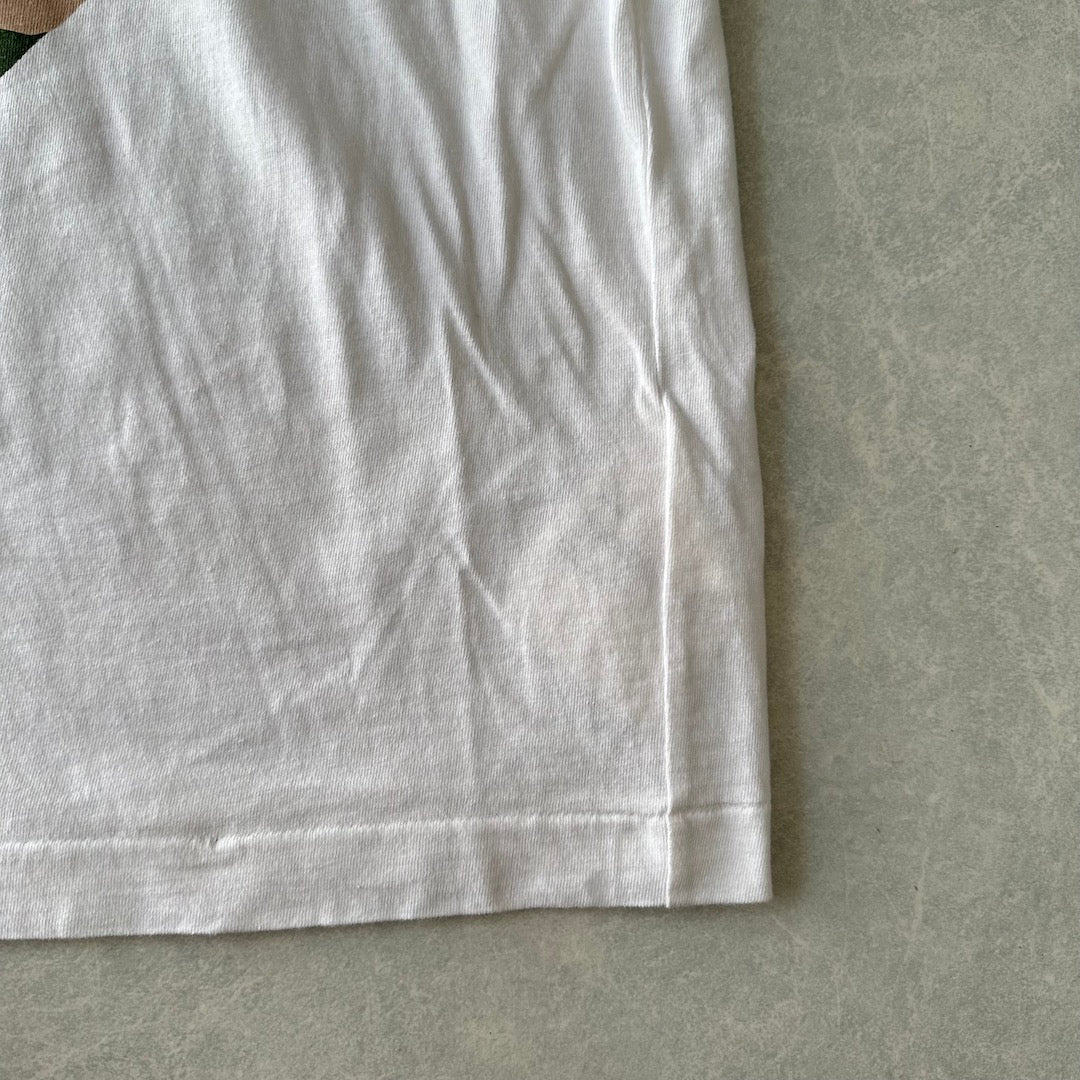 【PLAY COMME des GARÇONS】迷彩柄ハートプリント半袖Tシャツ ホワイト L 古着 メンズ レディース