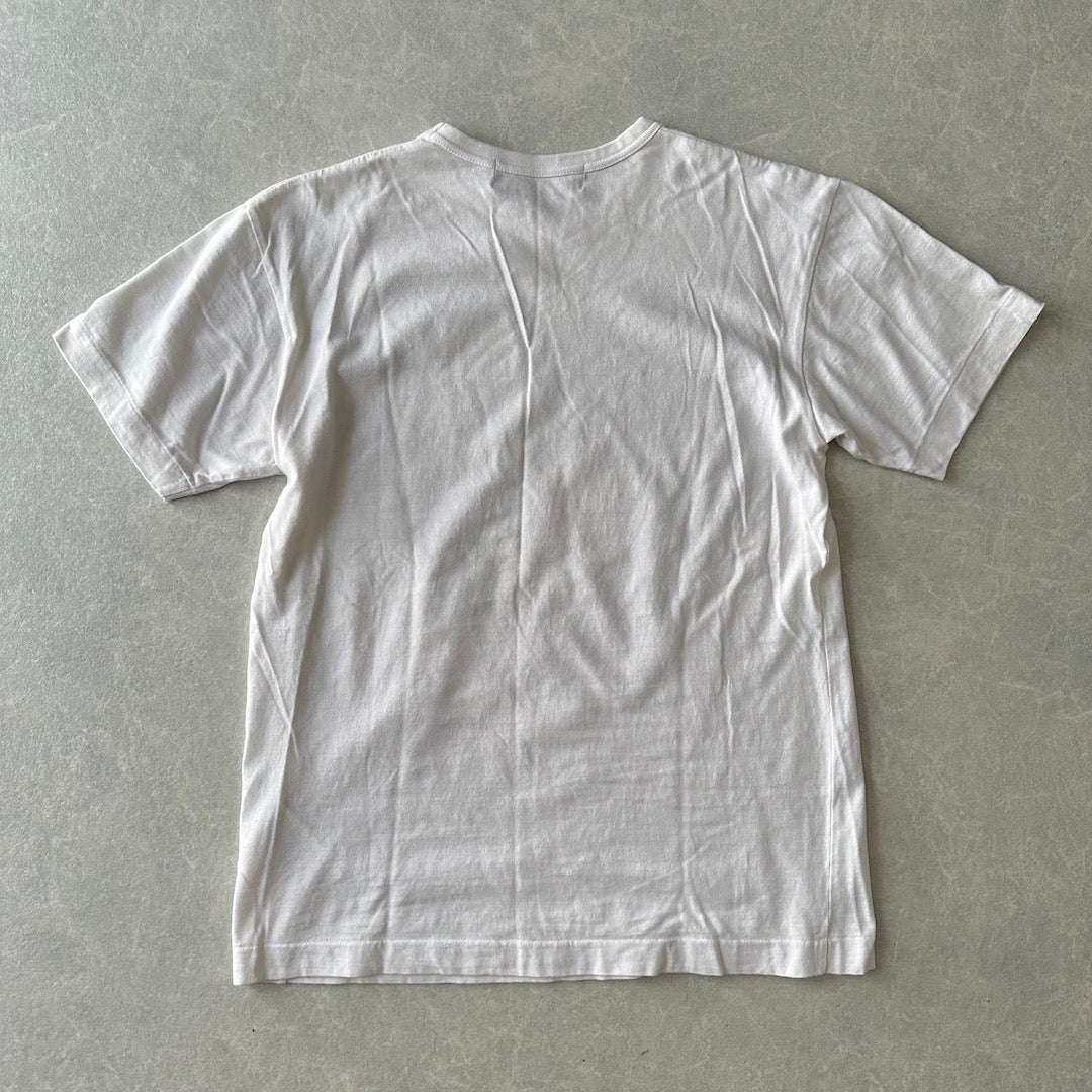 【PLAY COMME des GARÇONS】迷彩柄ハートプリント半袖Tシャツ ホワイト L 古着 メンズ レディース