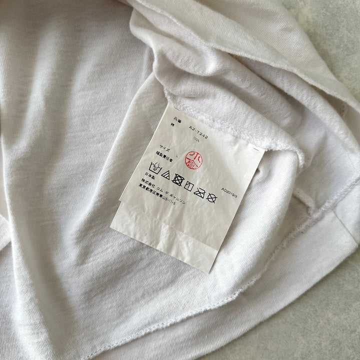 【PLAY COMME des GARÇONS】迷彩柄ハートプリント半袖Tシャツ ホワイト L 古着 メンズ レディース