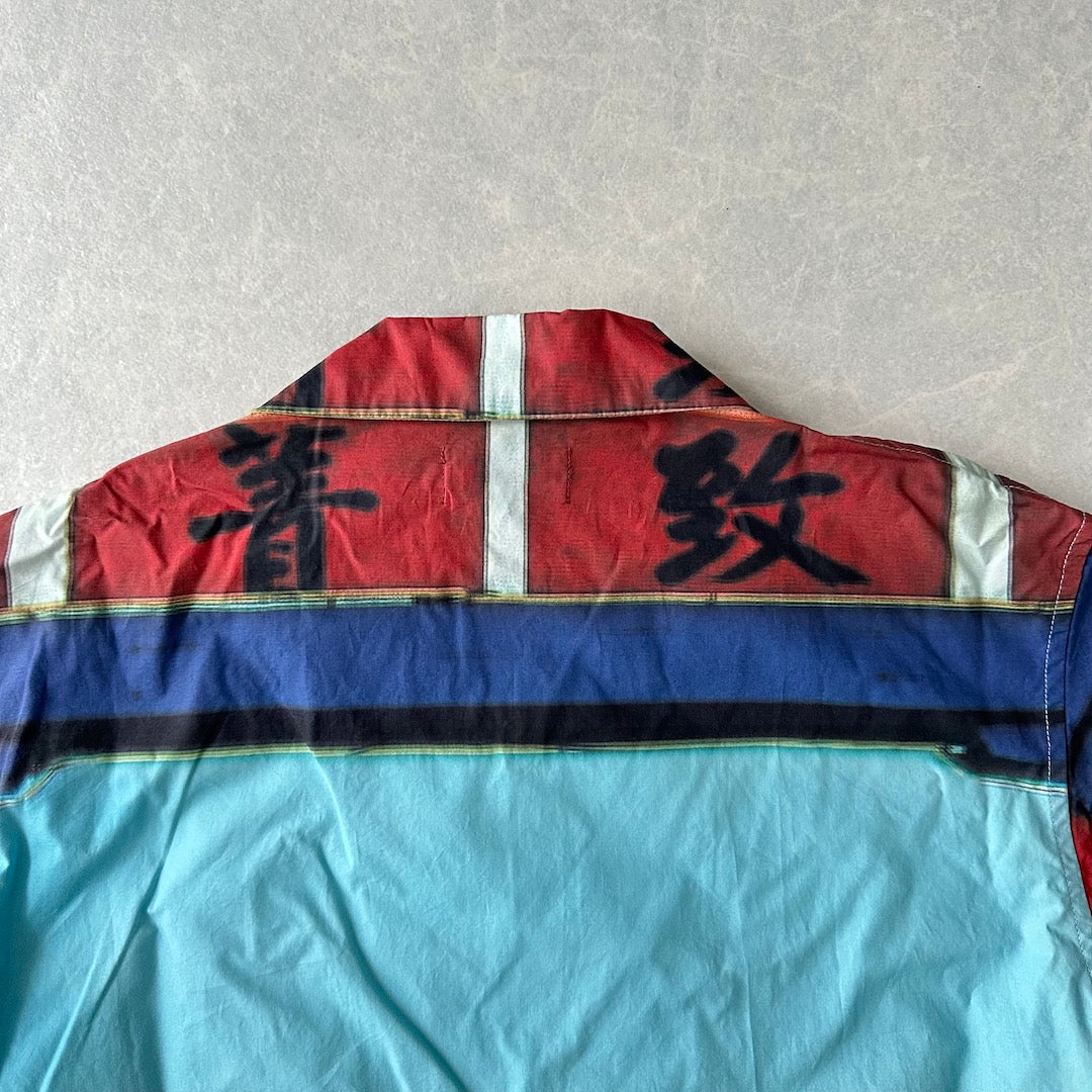 【XLARGE】未使用品 異国柄プリント半袖開襟シャツ 総柄 M 古着 メンズ