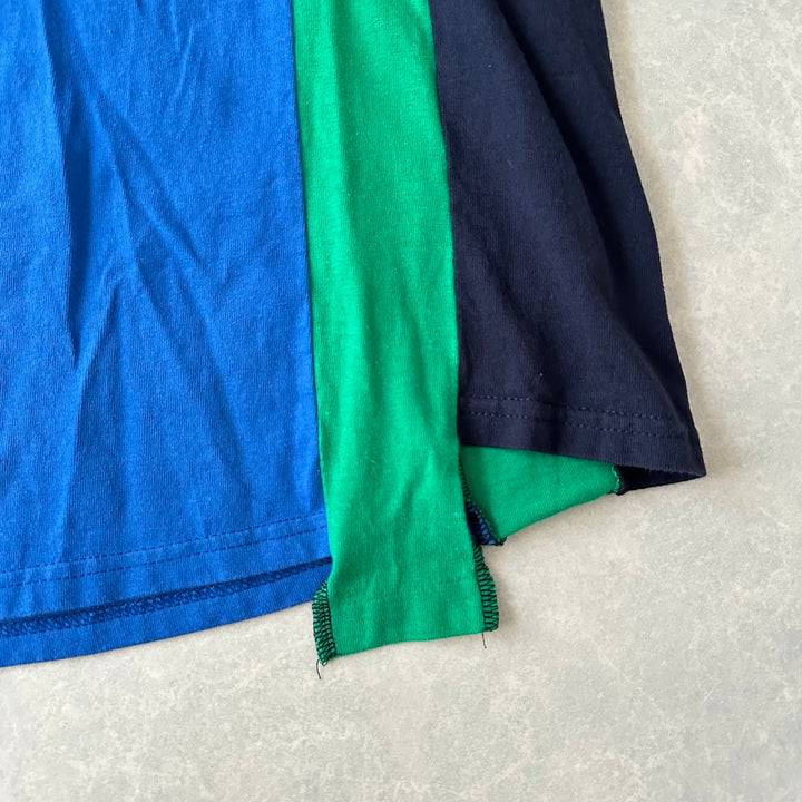 リメイク風アメカジプリント半袖Tシャツ マルチ 古着 メンズ