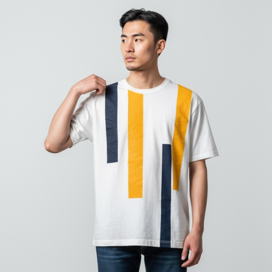 【COMME des GARCONS HOMME】マルチストライプ柄半袖Tシャツ ストライプ S 古着 メンズ