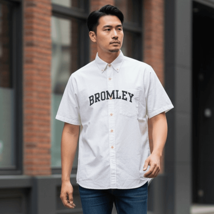 【SILAS】プリント半袖シャツ ホワイト M 古着 メンズ