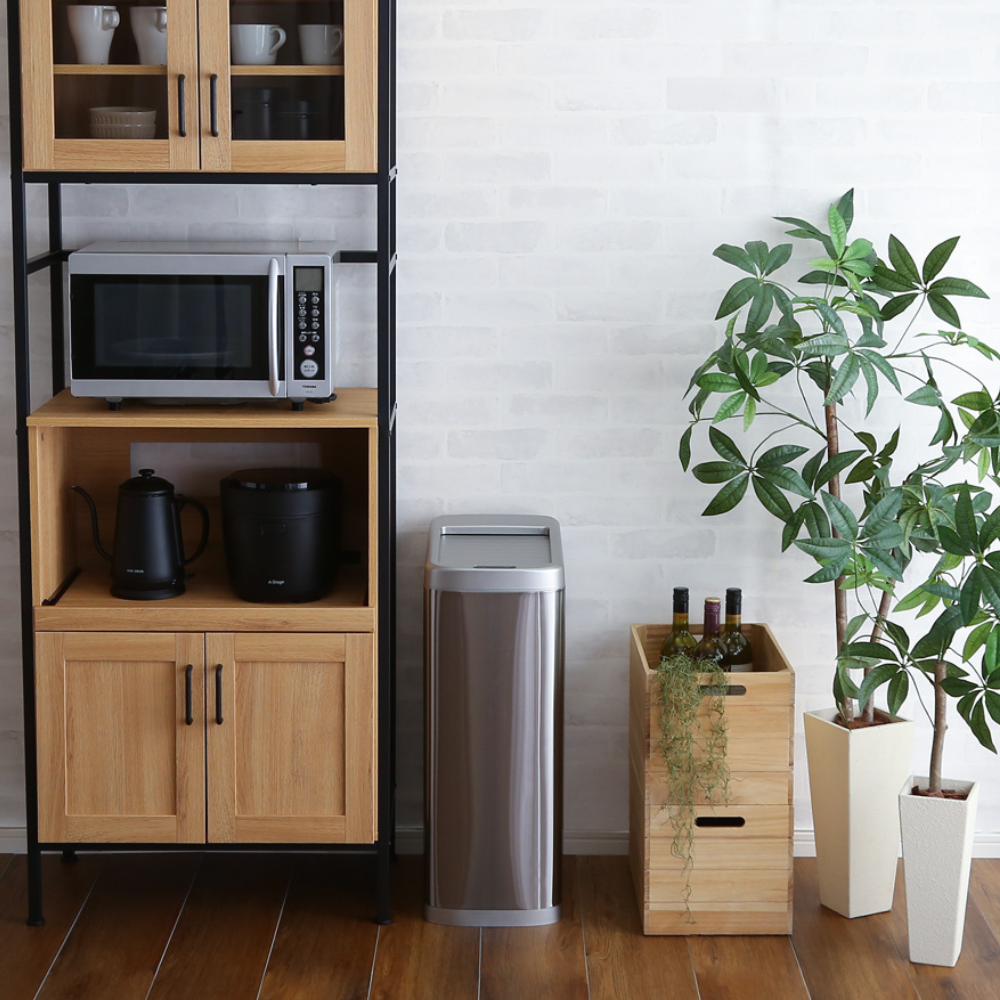 シャッター式50L自動開閉ゴミ箱【ROCO】