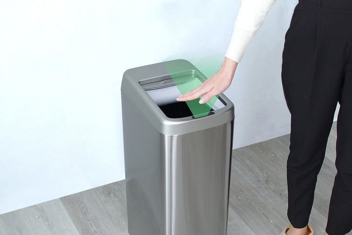 シャッター式50L自動開閉ゴミ箱【ROCO】