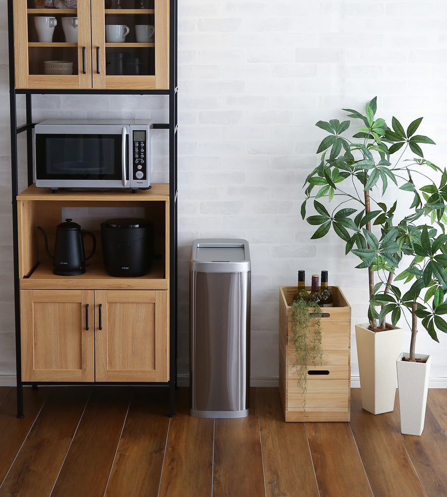 シャッター式50L自動開閉ゴミ箱【ROCO】