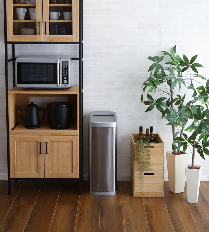シャッター式50L自動開閉ゴミ箱【ROCO】