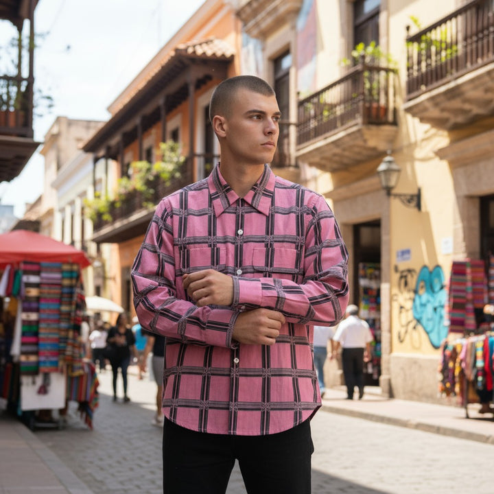 【NEEDLES】美品 チェック柄バタフライ長袖シャツ M 古着 メンズ