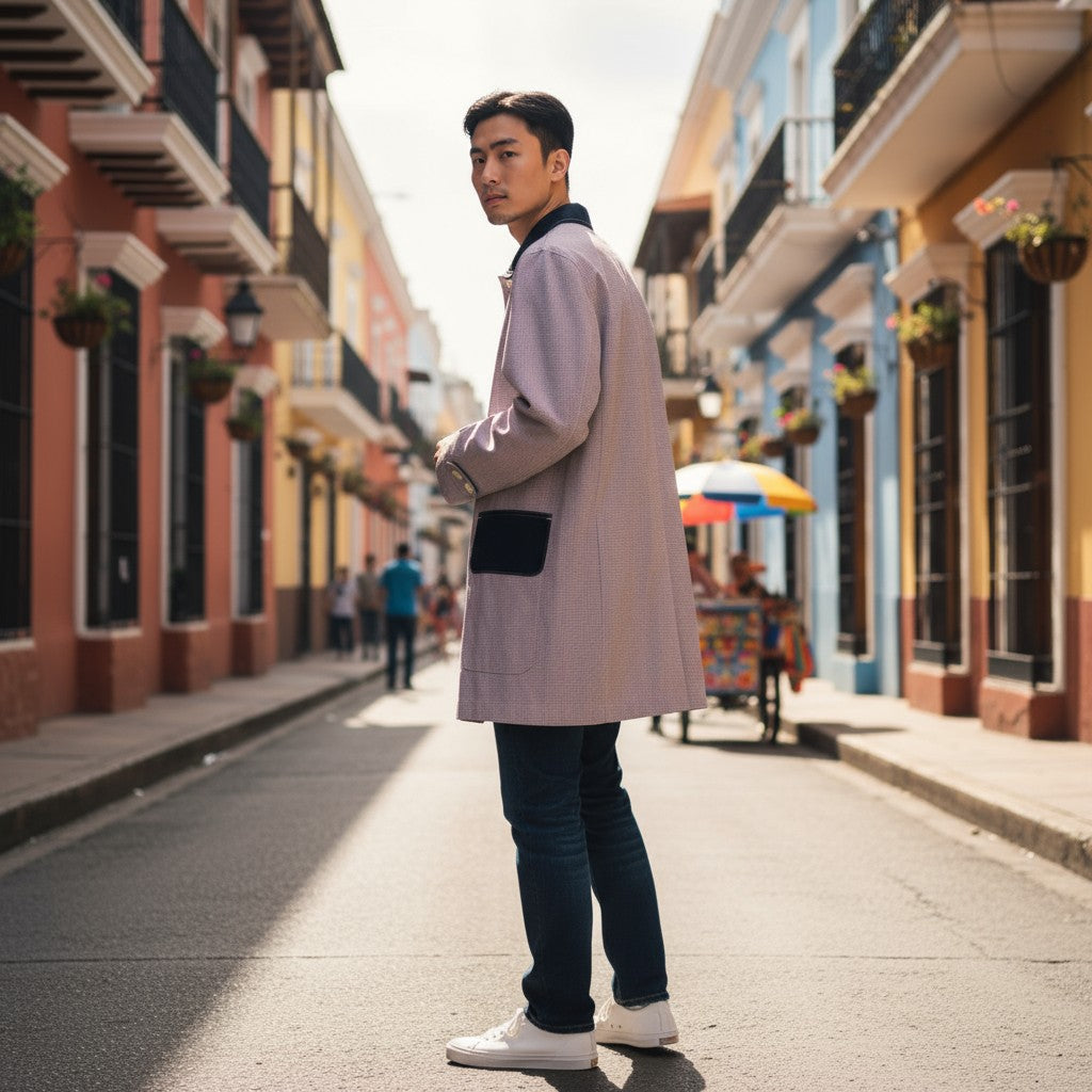 【JUNYA WATANABE COMME des GARCONS MAN】美品 ギンガムチェック柄ステンカラーコート S 古着 メンズ